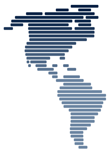 Aviation and Flight Services covering the American Continent map