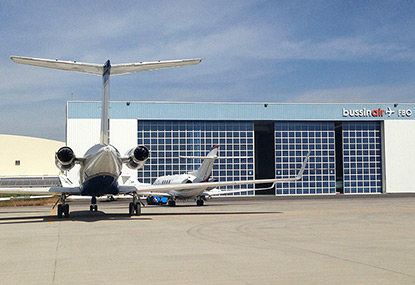 FBO in Mexico with Gulfstream III on the ramp in Queretaro MMQT airport in Mexico